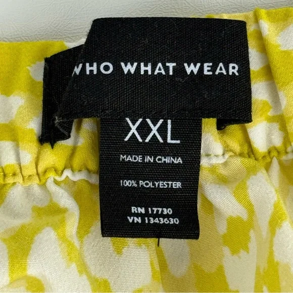 Who What Wear Women’s Yellow Tiered Midi Skirt Size XXL - Picture 8 of 8